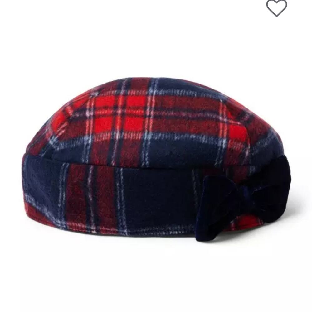Janie and Jack Tartan Beret Size 0 To 6 months Bradbury Red Tartan